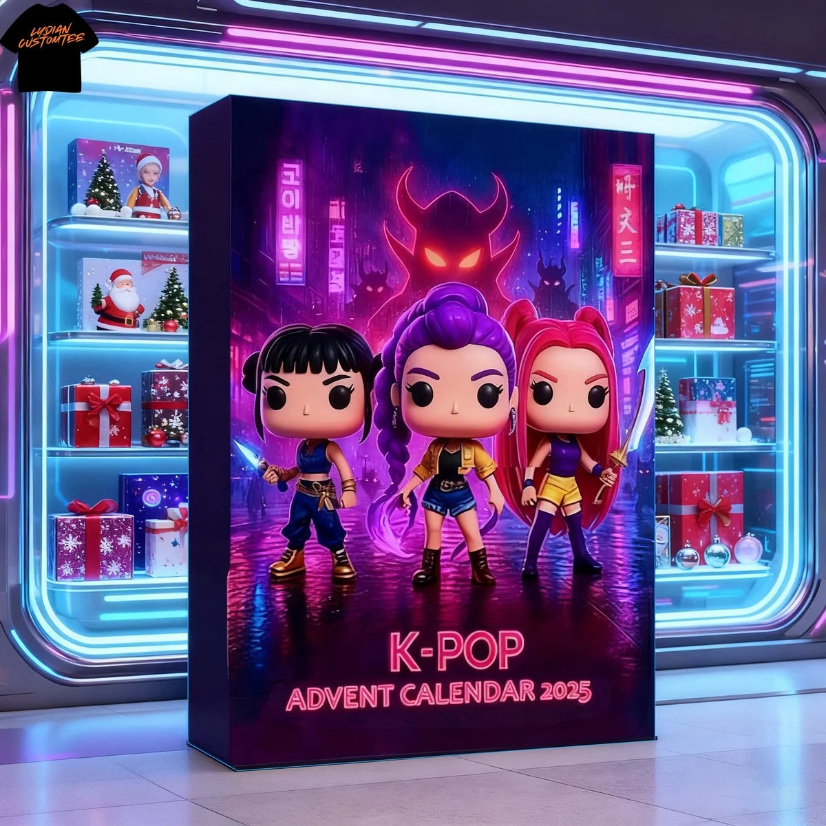 Kpop Demon Hunters 2025 Advent Calendar - Collectible Blind Box Set with Rumi Zoey Mira Characters, Holiday Gift